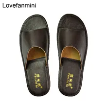 Тапочки из натуральной коровьей кожи для влюбленных пар; нескользящая домашняя обувь для мужчин и женщин; модные повседневные тонкие туфли из ПВХ на мягкой подошве; сезон весна-лето; 501m