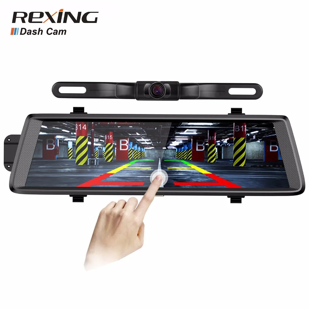 

Rexing D700 Plus ,1080P With Waterproof Rear Camera,10 inches Touch Screen,Car Dvr Camera Dash Cam,G-sensor, Rear view mirror