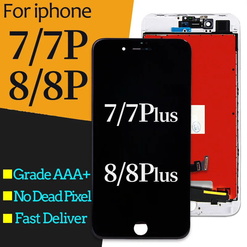 5 шт./лот для iPhone 7 Plus ЖК дисплей сенсорный экран дигитайзер сборка Замена 8 8Plus 3D