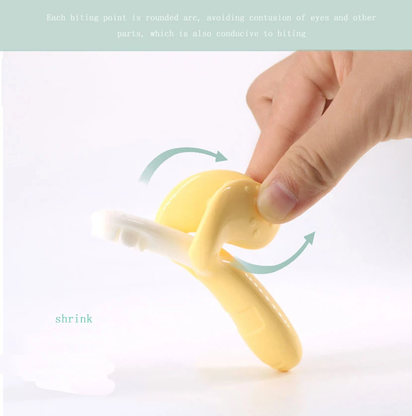 Детские игрушки Силиконовые Банан Кукуруза Детские Bpa бесплатно Прорезыватели игрушки Новорожденные Детские зубные кольца для детей