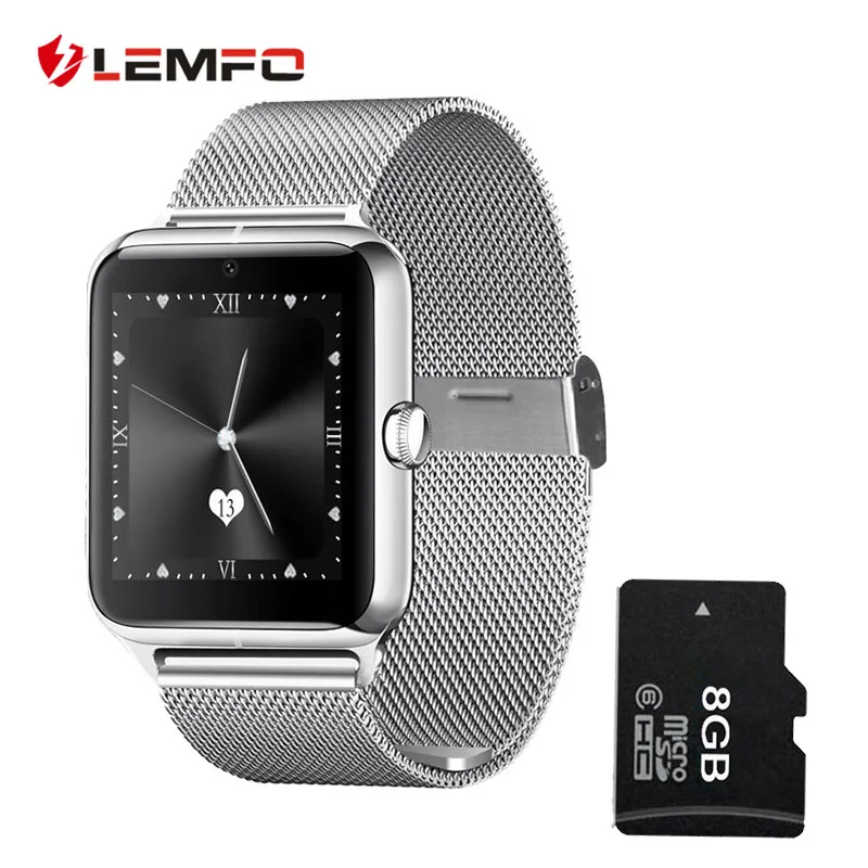 

LEMFO Z50 Metal Bluetooth Smart Watch Phone Wristwatch Heart Rate Tester Phone Call Reminder for IOS Android smartphone