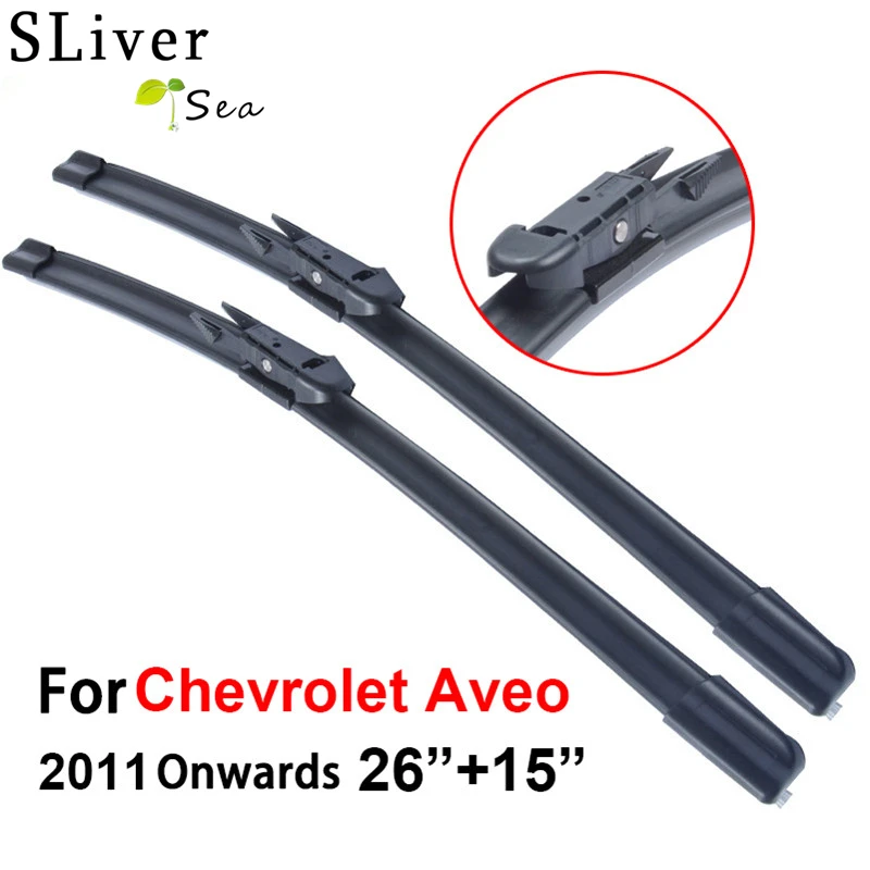 SLIVERYSEA Wiper Blade Used For Chevrolet Aveo 26''+15'' Windscreen