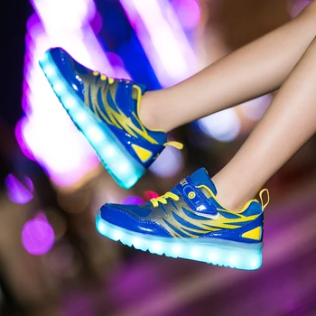 

Children Sport Shoes Girls Boy Glowing Sneakers Shoes Luminous USB Charging Kids shoes With Light Children Sneaker Led Enfant