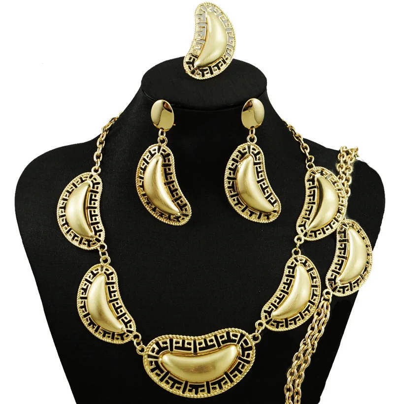 

CJ637 women gold jewelry set fashion necklace women wedding big jewelry necklace new fashion big jewelry wholesale