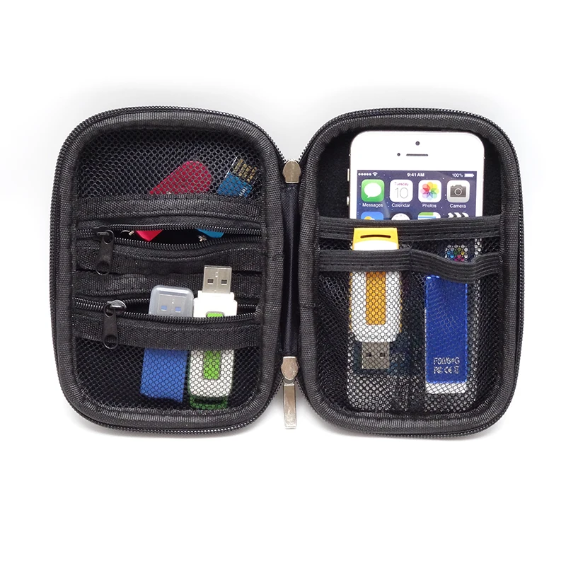 Jual Mini Ritsleting Tas Penyimpanan Digital Aksesoris Kasus Travel untuk Earphone, U Disk USB Kabel Charger, portabel Gadget Saku EVA Pouch