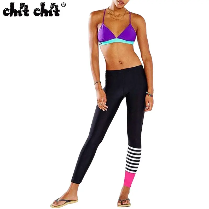yoga pants with stripes