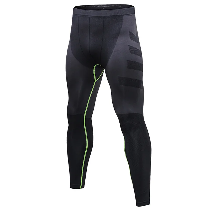 Пользовательский Фитнес колготки Sportwear пот тренажерный зал сжатия Брюки Спортивные Леггинсы Для мужчин черные брюки Running быстросохнущие брюки - Цвет: Слоновая кость