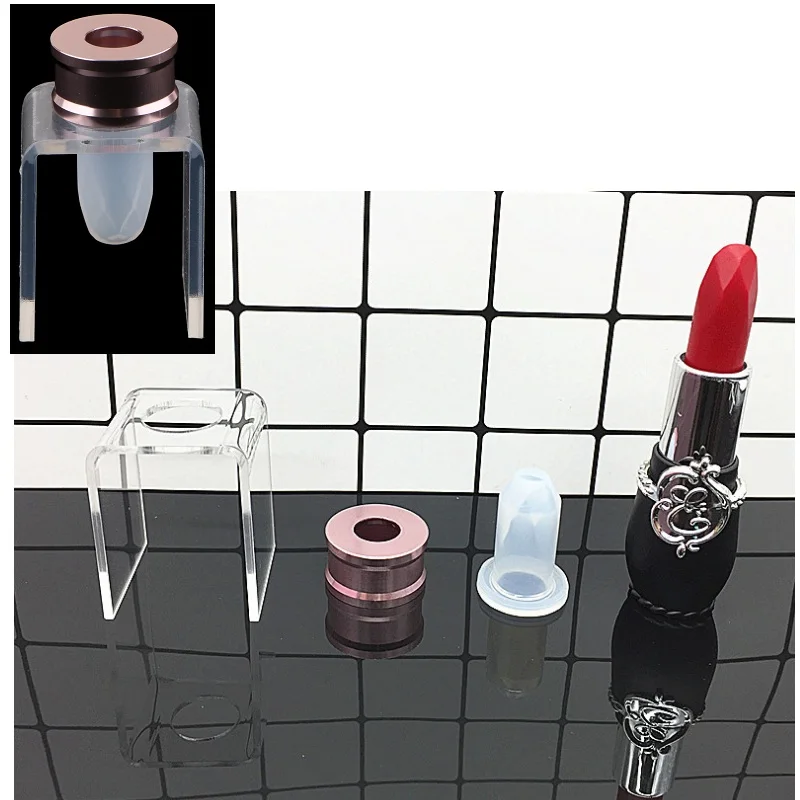 

Simple Design Silicone Lipstick Mold Mould with Metal Ring and Stand Set for DIY Lipstick, Making Tool Kit Set by Oneself