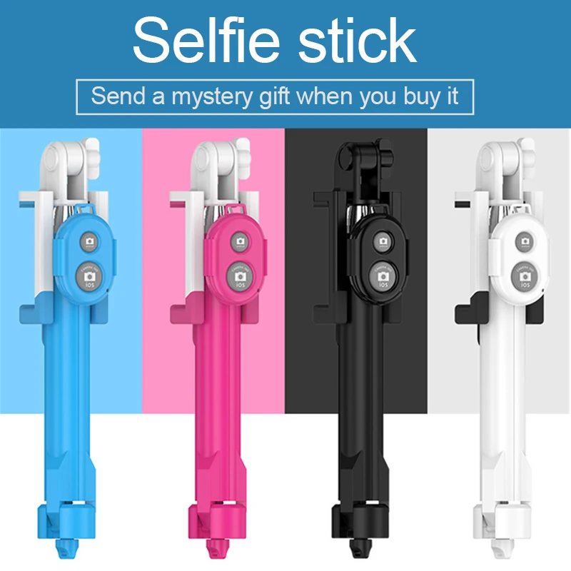 

Cartoon Selfie Stick Mini Tripod Self Stick Bluetooth Remote Shutter Multifunctional Handheld Extendable Foldable Selfie Stick