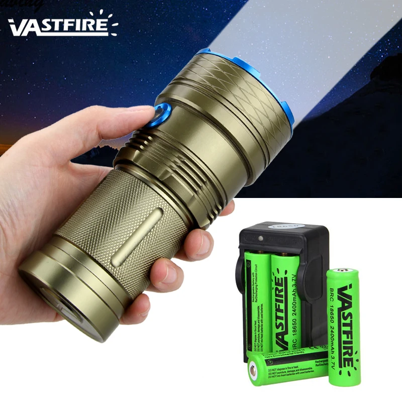 

VASTFIRE 3 Mode 6000 LM 12 XM-L T6 LED Flashlight Torch Tactical for 18650 Battery