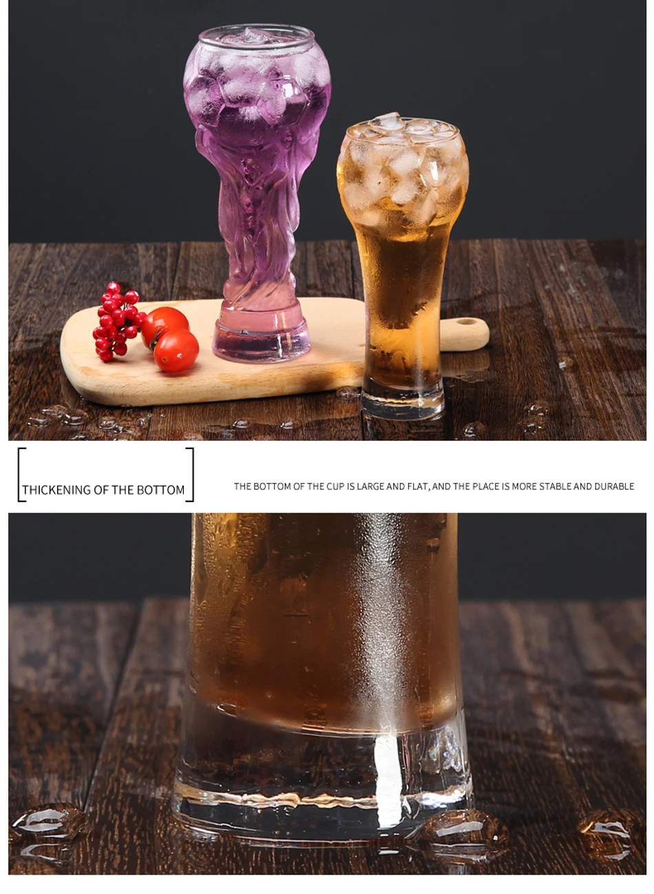 Европейские креативные Хрустальные стеклянные пивные стаканы, сильно футбольные чашки, большой емкости бокал для вина без ножки, чашка для вина, посуда для напитков