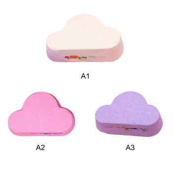 

Rainbow Bath Salt Handmade Essential Oil Moisturizing Cloud Shape Bath Salt Exfoliating Moisturizing Bubble Bath Bombs Ball J71