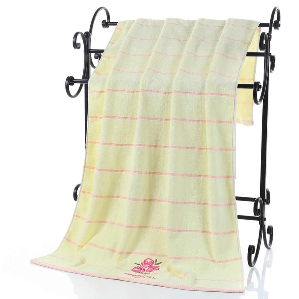 Горячее предложение Новые быстросохнущие чистые хлопковые утолщенные полосатые полотенца для лица Лавандовый узор абсорбирующие полотенца для лица