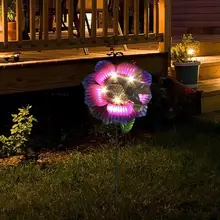 Солнечный светодиодный наземный светильник с солнечным цветком, теплый белый уличный садовый ландшафтный светильник, дорожка, садовый настил, подземные лампы, садовый Декор