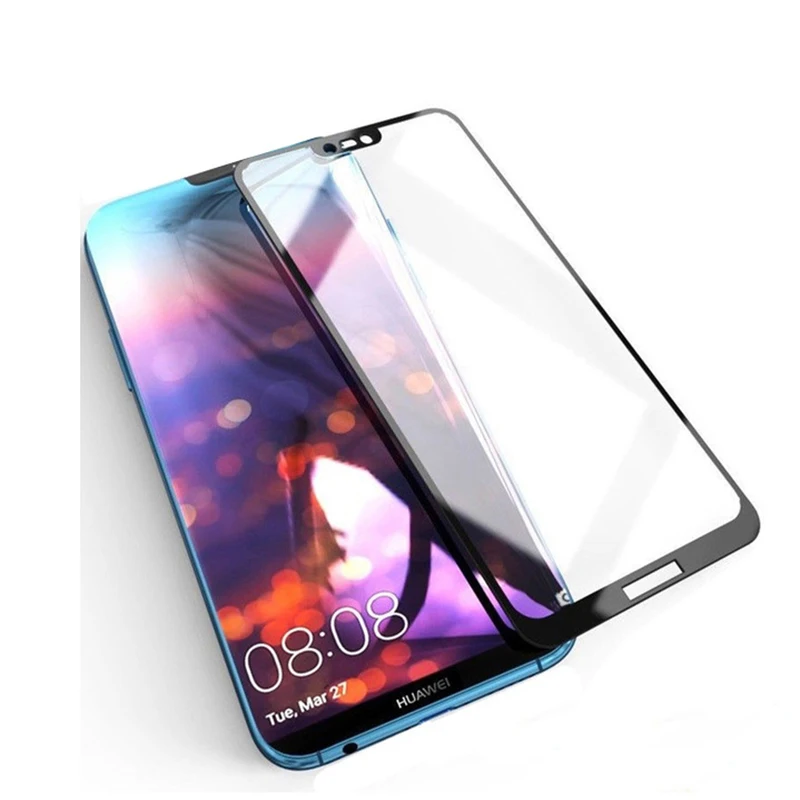 Защита экрана для Huawei p20 pro lite Полное покрытие закаленное стекло Huaweii huawey Huawai p 20 light