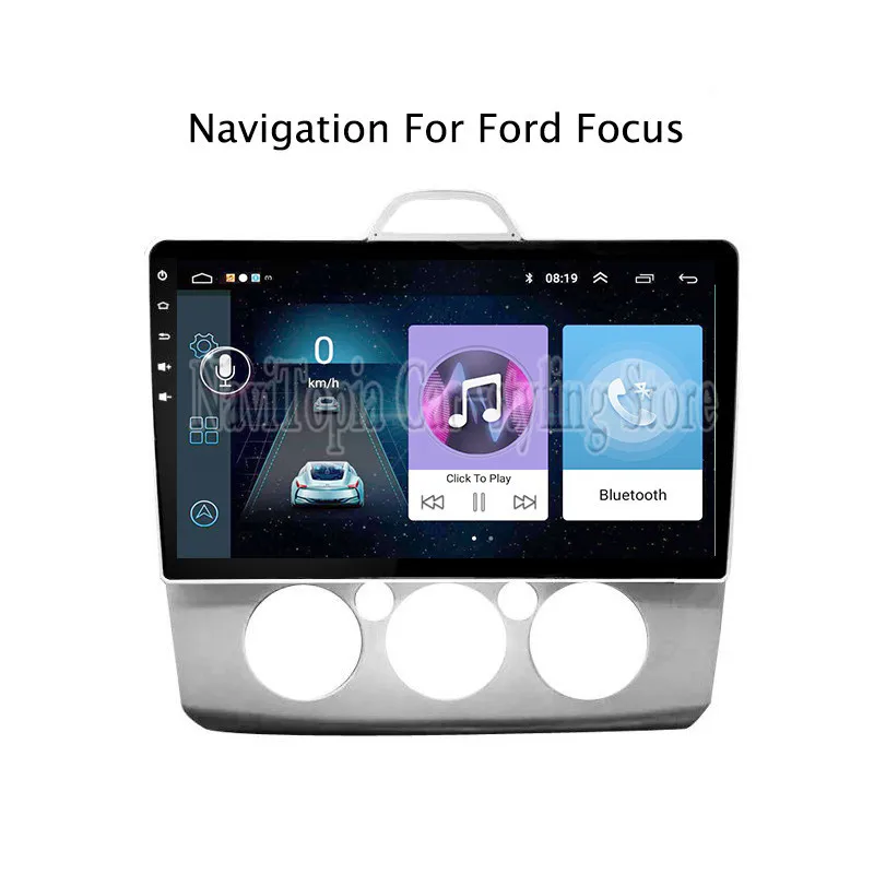 NaviTopia 9 дюймов для Ford Focus 2006 2007 2008 2009 10 11 12 13 2014 руководство Android 8 1 автомобиль DVD
