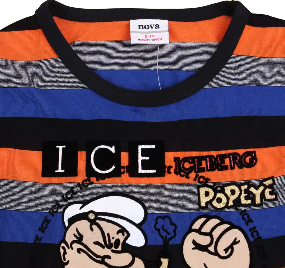 orange iceberg popeye stripe tops 