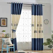100% Dos Desenhos Animados de Poliéster cortina de tecido para sala de estar/quarto Decoração impressão Plena Luz Sombreamento para sala de leitura
