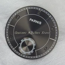 38,9 мм Parnis черный циферблат подходит ETA 6498 Sea-gull st36 движение наручные часы лица