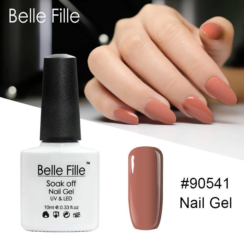 Гель лак для ногтей Belle Fille оранжевый цвет УФ гель UV Vernis Полупостоянный лак|Гель