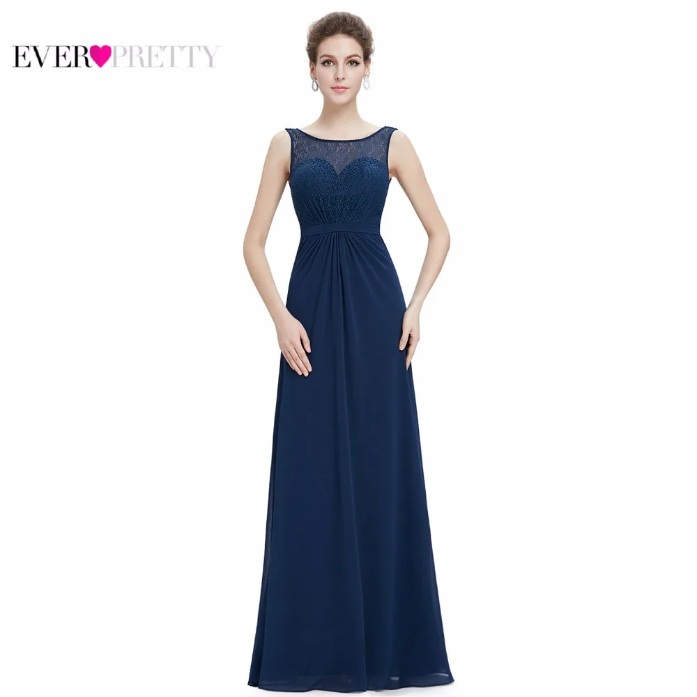 

Elegant Evening Dresses Ever Pretty EP08781 Round Neck Sleeveless Long Formal Evening Party Dresses Special Occation For Women