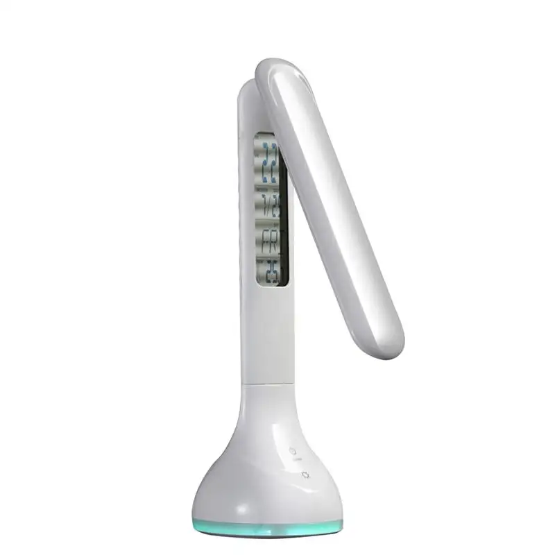 

Portable LED Desk Lamp Eye Care Touch Control Dimmable Bedside Table Lamp with Calendar Alarm Clock Temperature