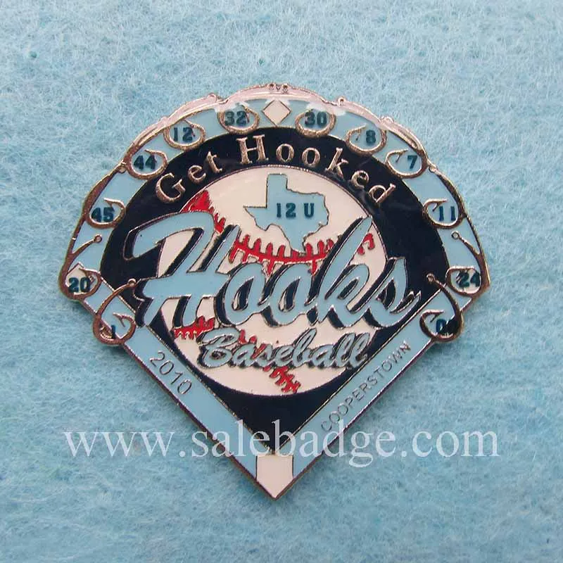 Custom Baseball Lapel Pins Sports Fans Souvenir in Badges from Home