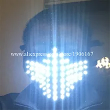 Новинка Дизайн LED белый Цвет светящиеся маски для DJ Маски для век партии Хэллоуин поставки