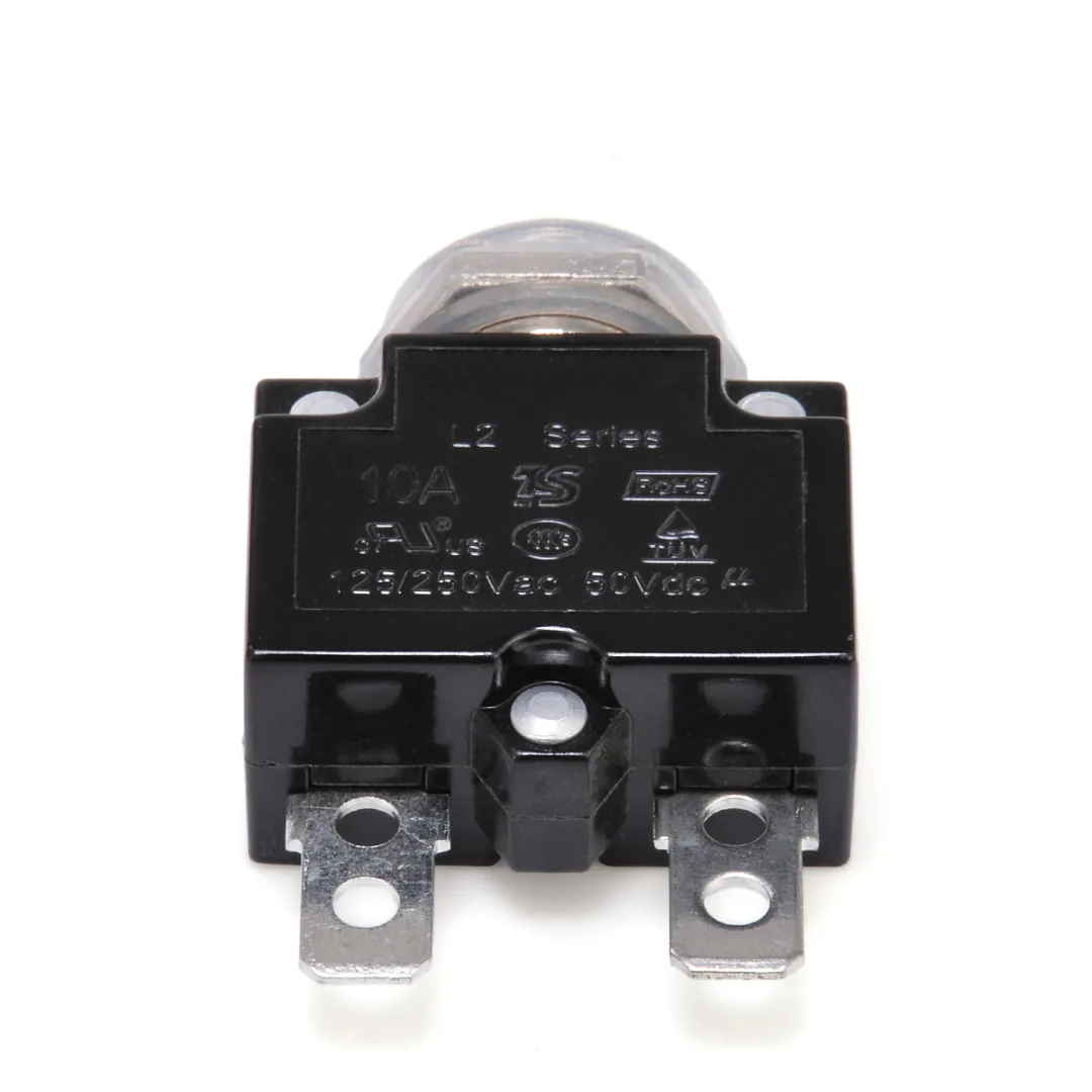 1x 12V/24V Push Button Resettable Thermal Circuit Breaker Panel Mount 5A/10A/15A/20A/30A for Automotive Industrial Marine