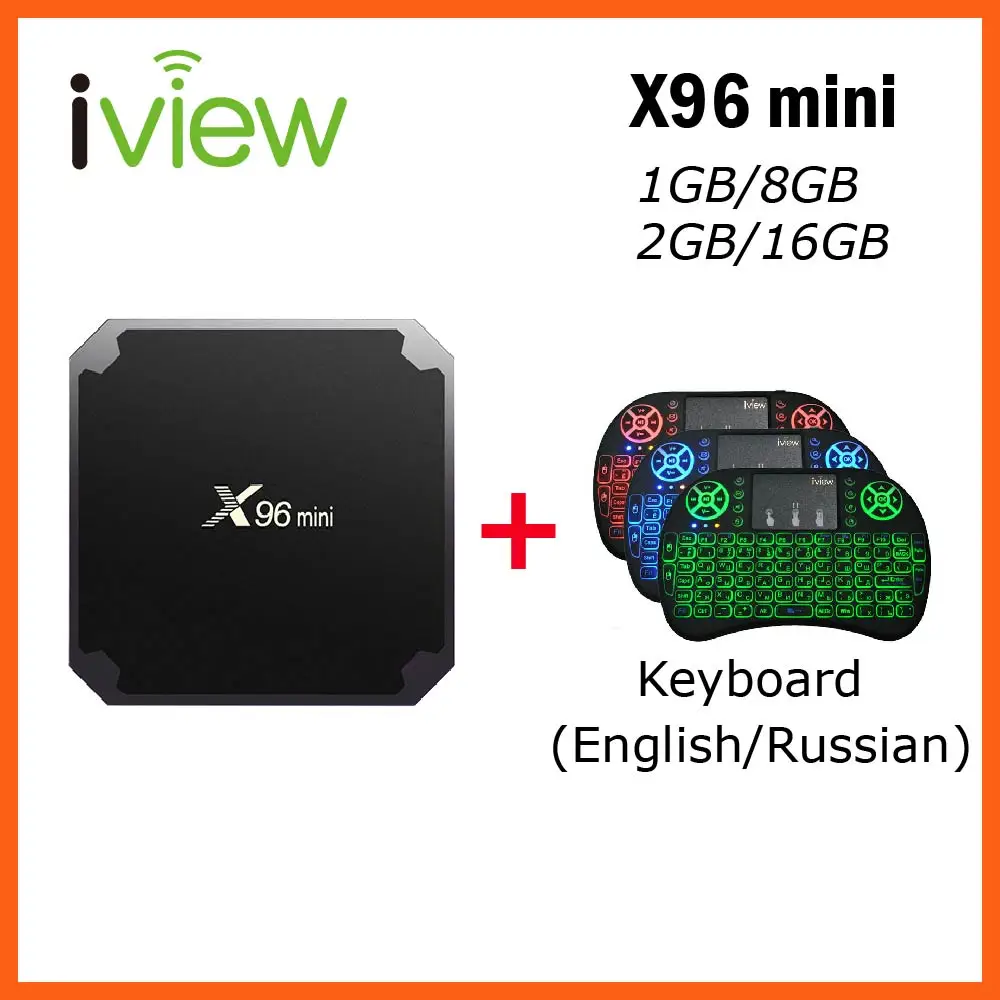 

X96 mini Android TV BOX + keyboard backlit with Li-on battery Amlogic S905W Quad Core 1GB+8GB 2GB+16GB IPTV Smart TV Box