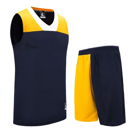 Мужские баскетбольные Джерси шорты Мужская s Форма для соревнований костюмы с карманом быстросохнущие баскетбольные майки на заказ S117181-1 - Цвет: Черный