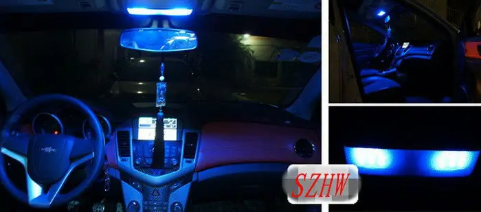 Us 19 99 July King Ice Blue Led Car Interior Reading Lights Case For Chevrolet Cruze 4pcs Set Car Interior Light Free Shipping In Signal Lamp