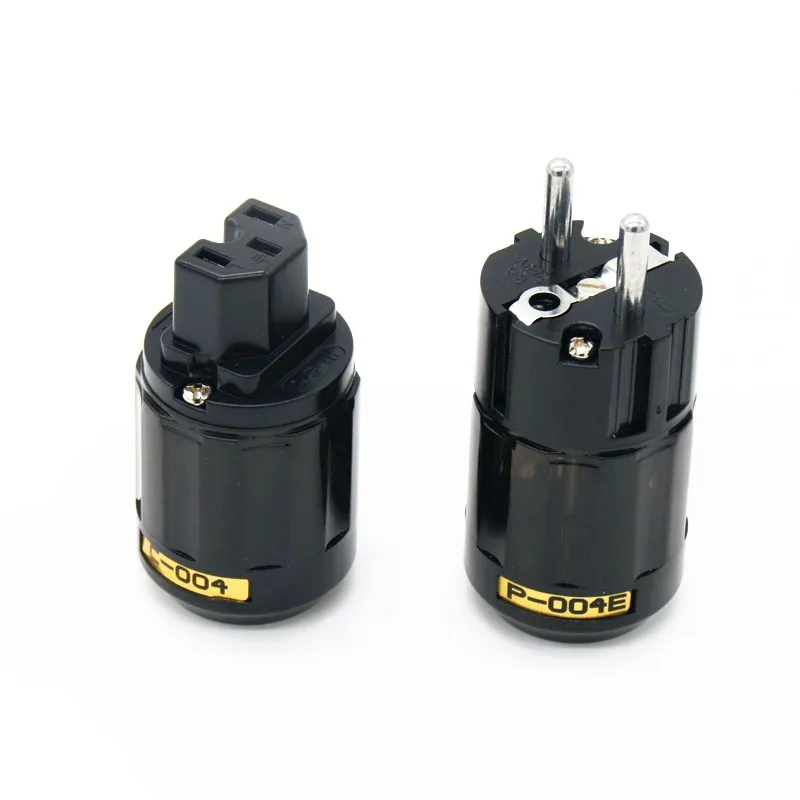 1 пара P004E + C004 Европейская розетка Schuko AC IEC с родиевым покрытием|iec power connector|power plugeu