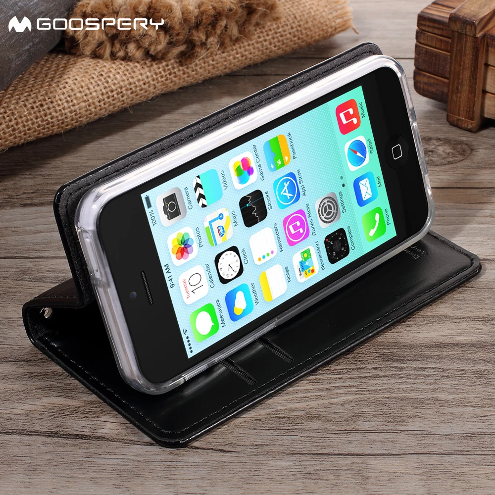 MERCURY GOOSPERY для iPhone 5C 5 SE 5s чехол бренд кошелек кожаный флип 6s 6 7 8 плюс крышка iPhone8 iPhone7