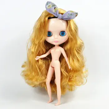 

Factory Blyth Doll Blonde wave hair Blyth Dolls Joint Body DIY BJD Dolls Fashion white skin Christimas gift toy for Girl/Kid