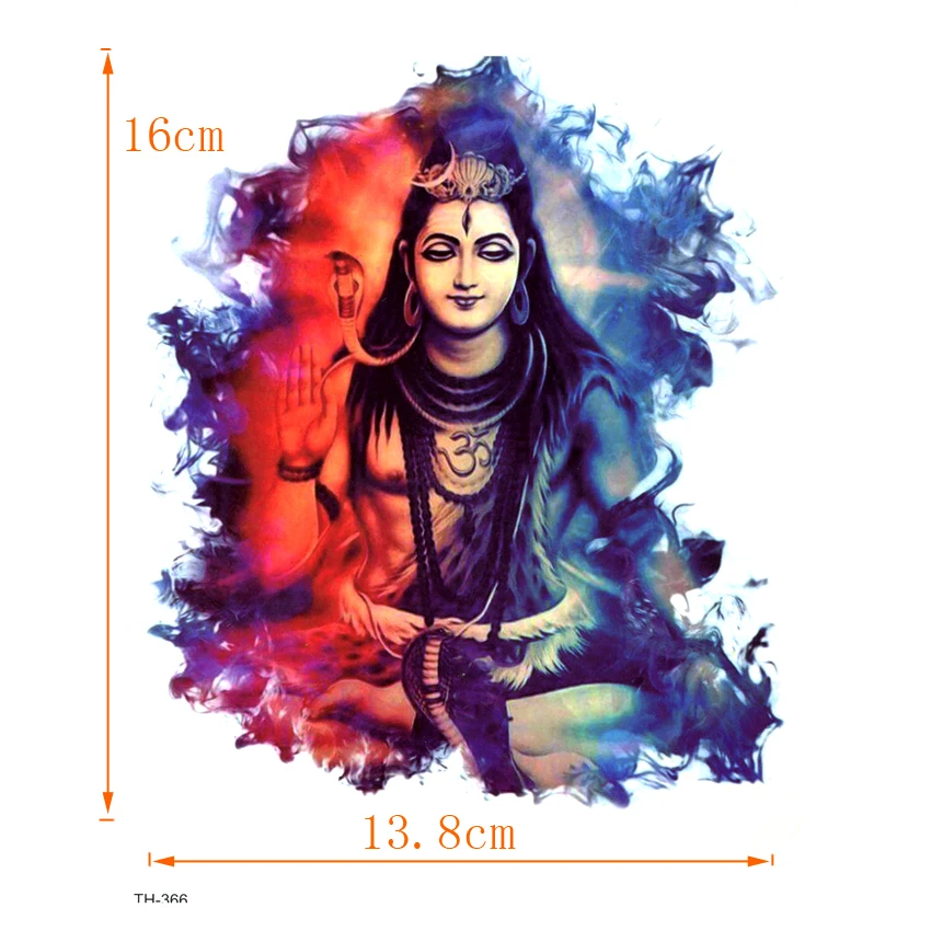 Индийские Шивы водонепроницаемые временные татуировки наклейки на боди-арт татуировки змея поддельные татуировки хна Временные татуировки рукава