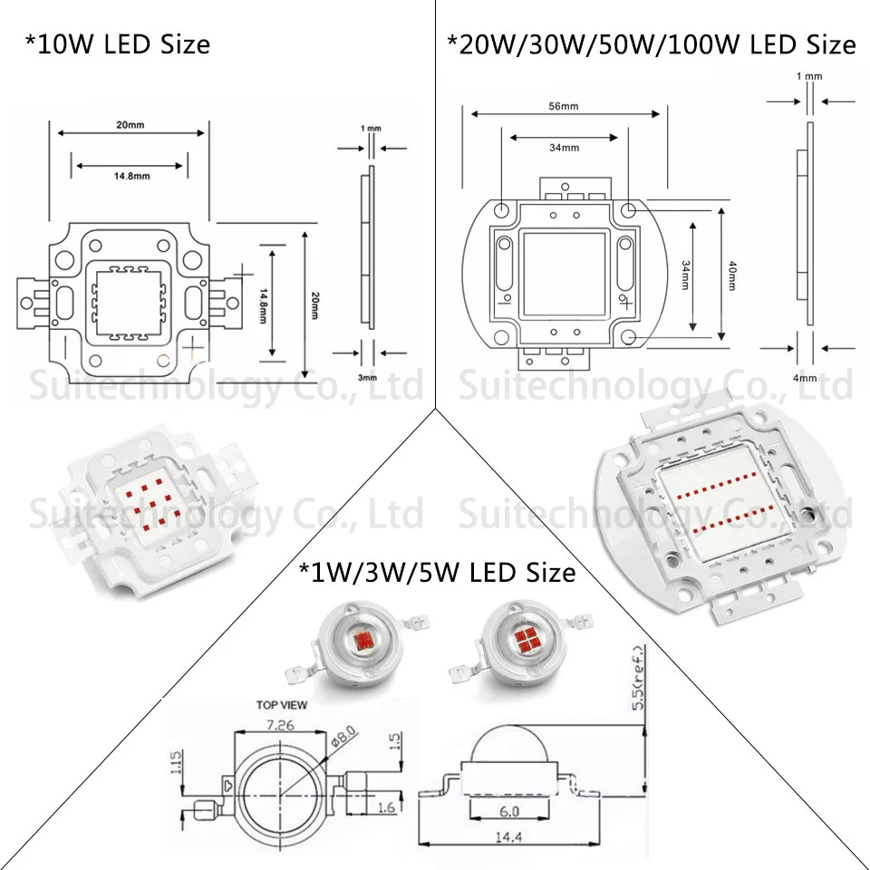 Светодиодная SMD лампа COB высокой мощности 1 вт 3 5 10 20 30 50 100 красные световые бусины