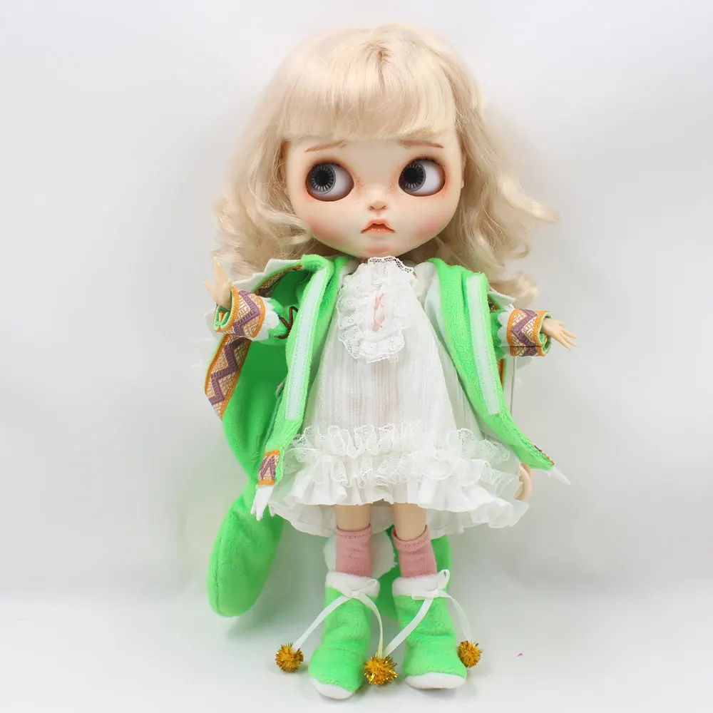 Blyth doll icy licca Милая одежда зеленый динозавр костюм обувь чулок шляпу прекрасный 1/6 30 см