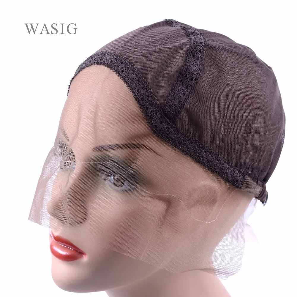 Hot Seller Wig-Cap Making-Wigs Lace-Front Color Adjustable-Strap Dark-Brown for with Glueless Vq3E8OAY