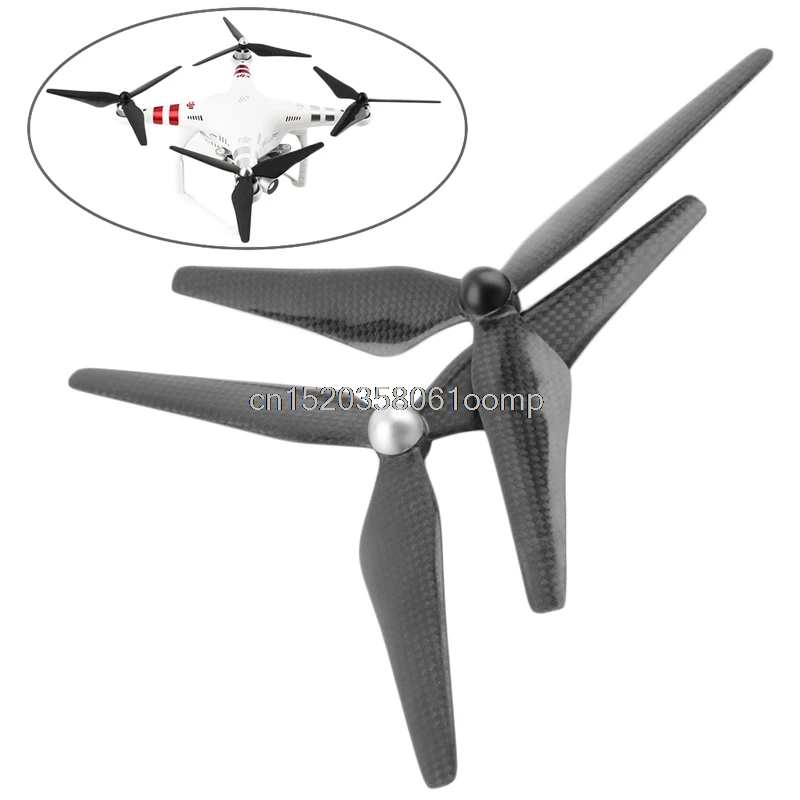 

4pcs Carbon 9450 Fiber Propeller CW/CCW 3-Blade Prop For Phantom 1 2 3 Vision Hot #K4UE# Drop Ship