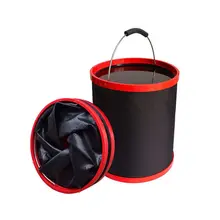 Лидер продаж, рыболовные аксессуары, складное ведро для улицы, портативное складное 12л автомобильное гребля, кемпинг, рыбалка, моющее ведро, аксессуары 6