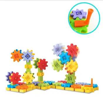 

43Pcs Plastic DIY Rotatable Gear Building Blocks Assemble Jigsaw Disassemble Puzzle Kids Intelligence Educational Toys Children
