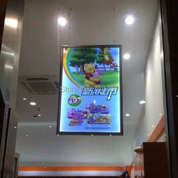 

Single sided aluminum snap frame ceiling hanging advertising LED light box