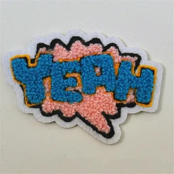 

Clothing Diy embroidery towel YEAH badge sew on patch deal with it biker patches for clothes stickers fabric free shipping