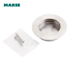 Cheap FH201 New Arrival Concealed Pull Handle Embedded Stainless Steel Hidden Round Modern Simple Drawer Cabinet Door Handles