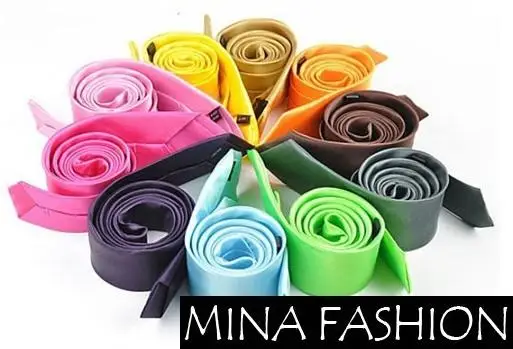 

30 Colors ew Mens Stylish High Quality Skinny Solid Color Tie Necktie white black items