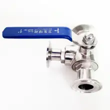 Подходит 108 мм 4,2" Труба OD x 4" Tri Зажим, санитарный t-портовый шаровой клапан SUS 304 из нержавеющей пивоварения дома