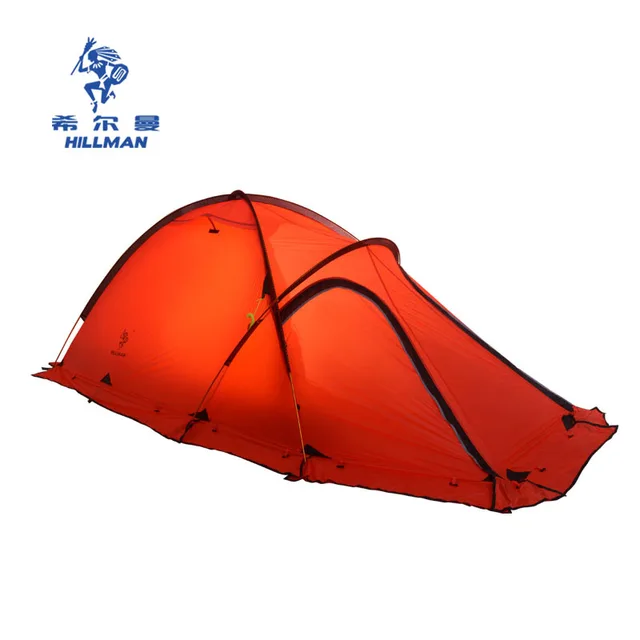 Best price at $111 Cheap HILLMAN lingyu 2PLUS Outdoor tent camping double layer 2 person four season tent silicon 20D snow skirt