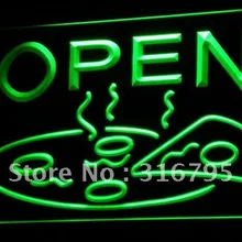 I496 открытое пицца Дисплей кафе NR светодиодный знак неонового света на/выключения 20+ Цвета 5 размеров