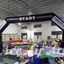 На заказ 8 м широкоугольный надувной старт/финишная линия арки со съемным логотипом для гоночного спортивного мероприятия